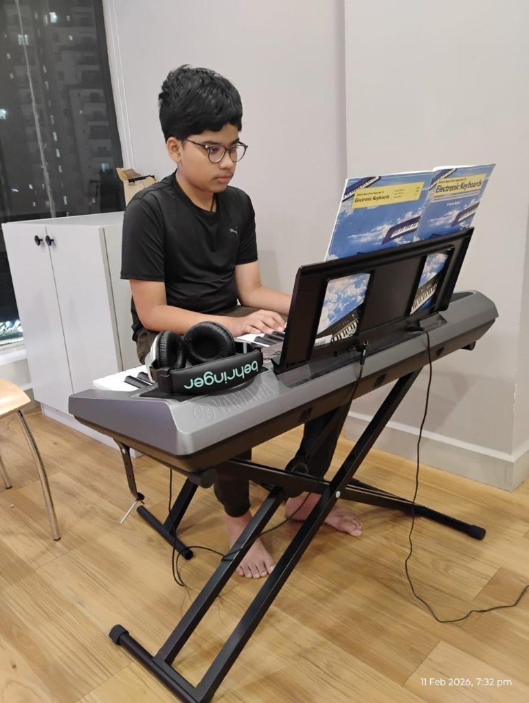 Keyboard class at Nizampet Music Academy, Hyderabad