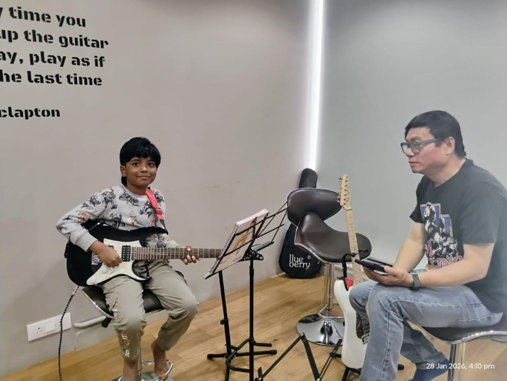 Guitar session at Nizampet Music Academy, Hyderabad