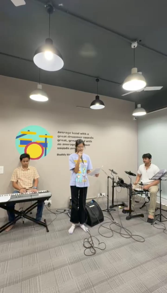 Band practice at Nizampet Music Academy, Hyderabad