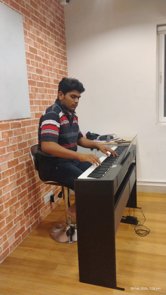 Keyboard session at Nizampet Music Academy, Hyderabad
